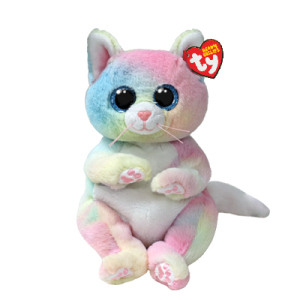 Beanie Bellies Jenni regnbuefarvet kat - TY Bamser